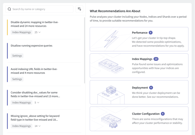 Inside Pulse recommendations page