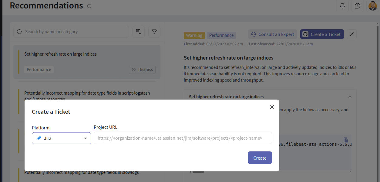 Create Tasks from Recommendations