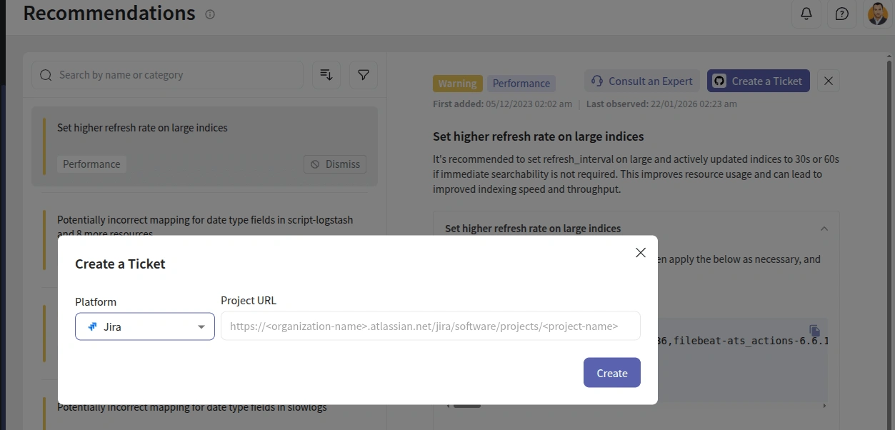 Create Tasks from Recommendations